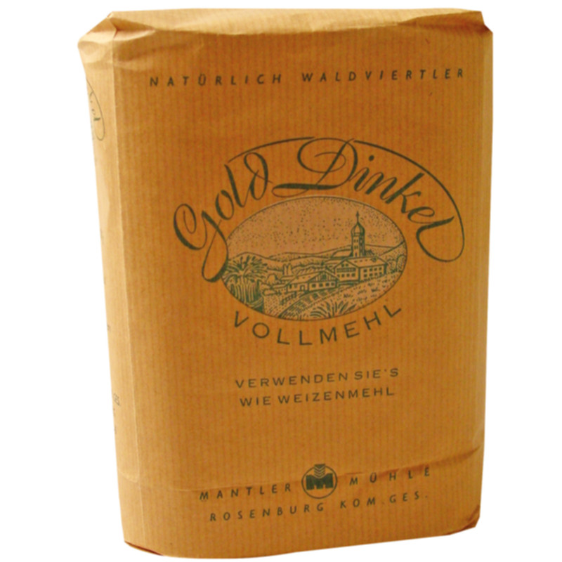 Mantler Mühle Dinkelvollmehl 1 kg Vollkornmehl aus Dinkel, ballaststoffreich & naturbelassen